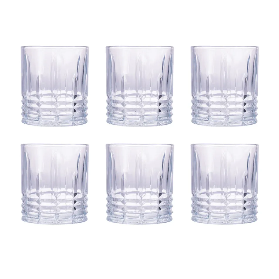 Juego de 12 Vasos de Agua de 320 ml en Vidrio Artesanal - Taza Viadurini