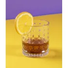 Set de 12 Vasos de Agua de 400 ml en Vidrio con Adornos de Diamantes - Wisky Viadurini