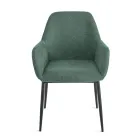 Juego de 2 sillones tapizados en tela colorida y estructura metálica - Valeria Viadurini