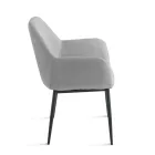 Juego de 2 sillones tapizados en tela colorida y estructura metálica - Valeria Viadurini