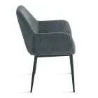 Juego de 2 sillones tapizados en tela colorida y estructura metálica - Valeria Viadurini