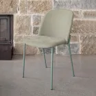 Juego de 2 sillas de salón de tela y metal Made in Italy - Ivy Viadurini