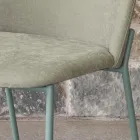 Juego de 2 sillas de salón de tela y metal Made in Italy - Ivy Viadurini