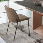 Juego de 2 sillas de salón de tela y metal Made in Italy - Ivy Viadurini