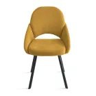 Juego de 2 sillas tapizadas en tela colorida y estructura metálica - Damian Viadurini