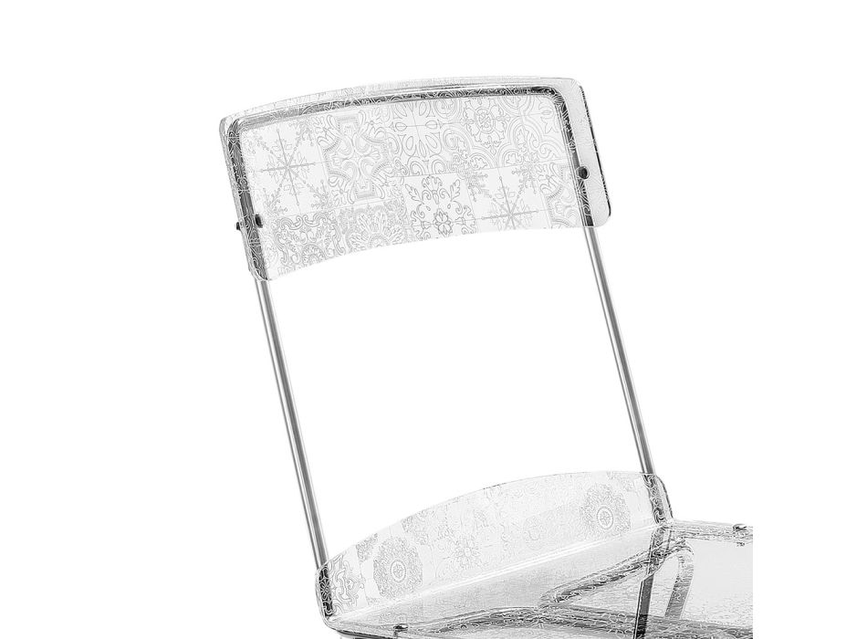 Juego de 2 sillas apilables de plexiglás Made in Italy - Nala Viadurini
