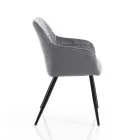 Conjunto de 2 sillas en tela efecto terciopelo - Plutonium Viadurini