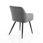 Conjunto de 2 sillas en tela efecto terciopelo - Plutonium Viadurini