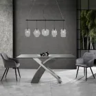 Conjunto de 2 sillas en tela efecto terciopelo - Plutonium Viadurini