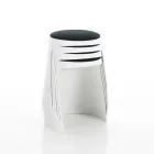 Conjunto de 2 taburetes de polipropileno y asiento de tela - Anchoa Viadurini