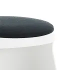 Conjunto de 2 taburetes de polipropileno y asiento de tela - Anchoa Viadurini