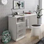 Conjunto de 2 taburetes de polipropileno y asiento de tela - Anchoa Viadurini