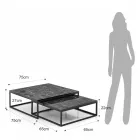 Conjunto de 2 mesas de centro en MDF acabado mármol - Osmio Viadurini