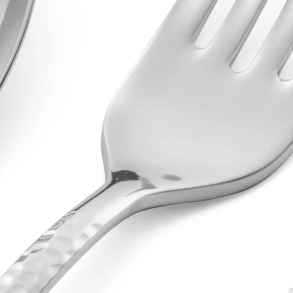 Juego de 24 cubiertos de acero inoxidable pulido Made in Italy - Historia Viadurini