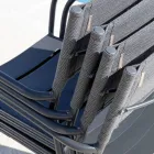 Juego de 4 Sillas de Jardín de Metal Galvanizado y Batyline - Prestigio Viadurini