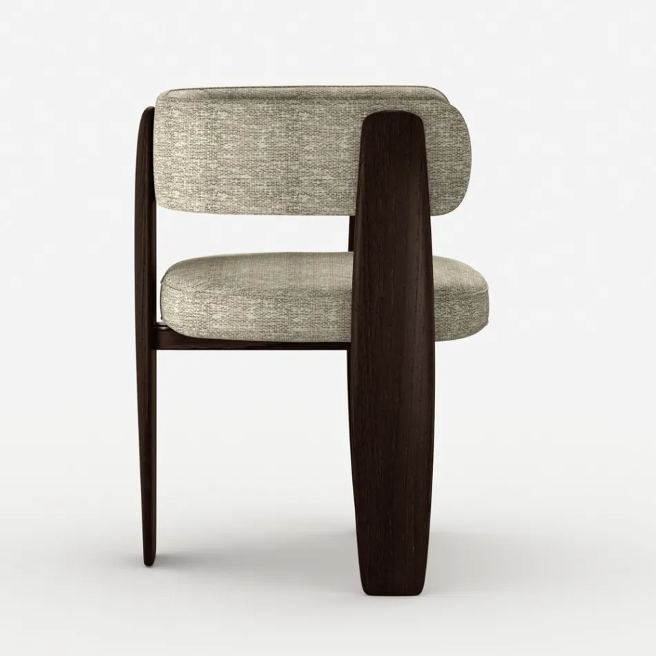 Juego de 4 sillas de comedor de madera maciza fabricadas en Italia - Chile Viadurini