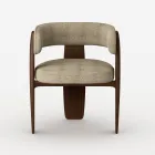 Juego de 4 sillas de comedor de madera maciza fabricadas en Italia - Chile Viadurini