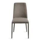 Juego de 4 sillas tapizadas en tela colorida y estructura tapizada - Luciana Viadurini