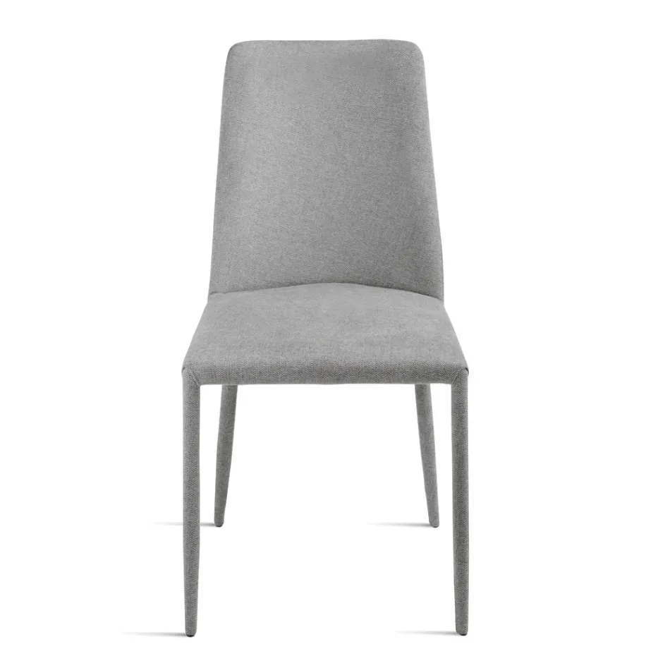 Juego de 4 sillas tapizadas en tela colorida y estructura tapizada - Luciana Viadurini