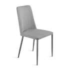 Juego de 4 sillas tapizadas en tela colorida y estructura tapizada - Luciana Viadurini