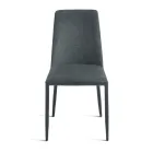 Juego de 4 sillas tapizadas en tela colorida y estructura tapizada - Luciana Viadurini