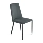 Juego de 4 sillas tapizadas en tela colorida y estructura tapizada - Luciana Viadurini