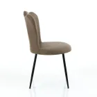 Conjunto de 4 sillas de piel sintética efecto envejecido - Ámbar Viadurini