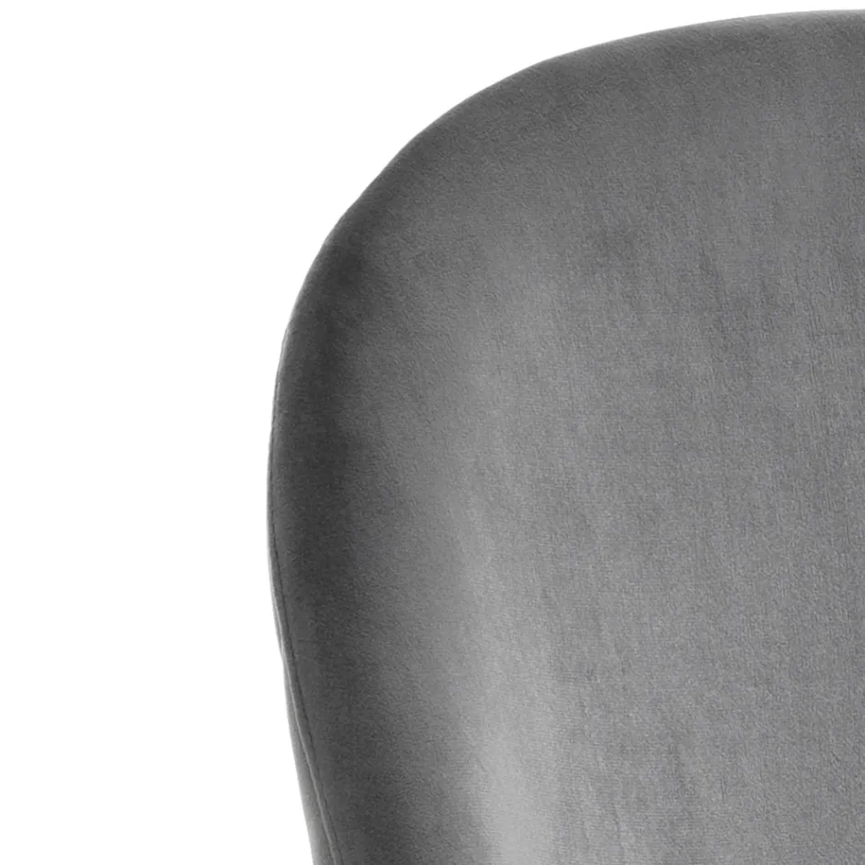 Conjunto de 4 Sillas en Tejido de Microfibra Efecto Terciopelo - Terbio Viadurini