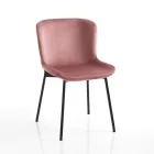 Conjunto de 4 sillas de tela y pies basculantes - Dentice Viadurini