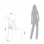 Conjunto de 4 Sillas Tapizadas en Piel Sintética Diferentes Acabados - Uranio Viadurini