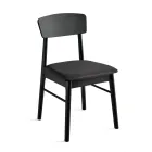 Juego de dos sillas de madera ecológicas con asiento tapizado en tela - Nadir Viadurini