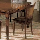 Juego de cuatro sillas clásicas de madera Bassano, fabricadas en Italia - Angelite Viadurini