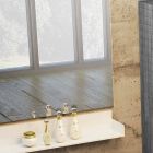 Conjunto de madera y suspensión de muebles de baño moderno Fenix made Italy Bari Viadurini