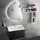 Conjunto de madera de diseño de muebles de baño suspensión made in Italy Sad Viadurini