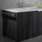 Conjunto de madera de diseño de muebles de baño suspensión made in Italy Sad Viadurini