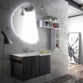 Composición de baño suspendida de diseño fabricada en Italia, Trieste