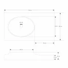 Conjunto de muebles de baño de superficie sólida de Brusson de diseño moderno. Viadurini