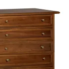 Cómoda en madera de nogal patinada Made in Italy - Selvans Viadurini