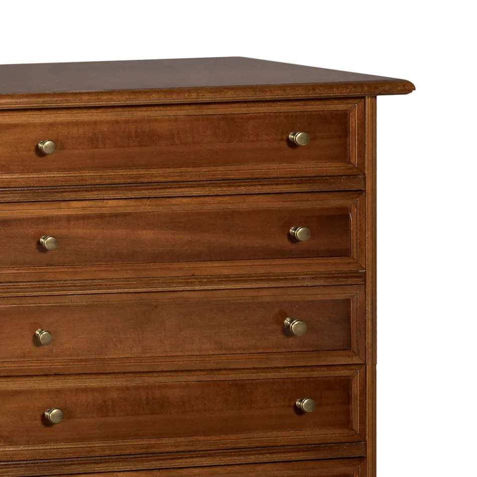 Cómoda en madera de nogal patinada Made in Italy - Selvans Viadurini