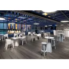 Taburete de bar de diseño alto en polietileno Made in Italy - Tinuccia Viadurini