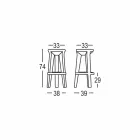 Taburete de bar de diseño alto en polietileno Made in Italy - Tinuccia Viadurini