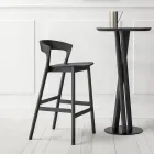 Taburete alto de cocina con estructura de madera de fresno Made in Italy - Oslo Viadurini