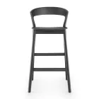 Taburete alto de cocina con estructura de madera de fresno Made in Italy - Oslo Viadurini