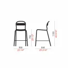 Taburete alto apilable para exterior Made in Italy, 2 piezas - Trixie Viadurini