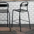 Taburete alto apilable para exterior Made in Italy, 2 piezas - Trixie Viadurini
