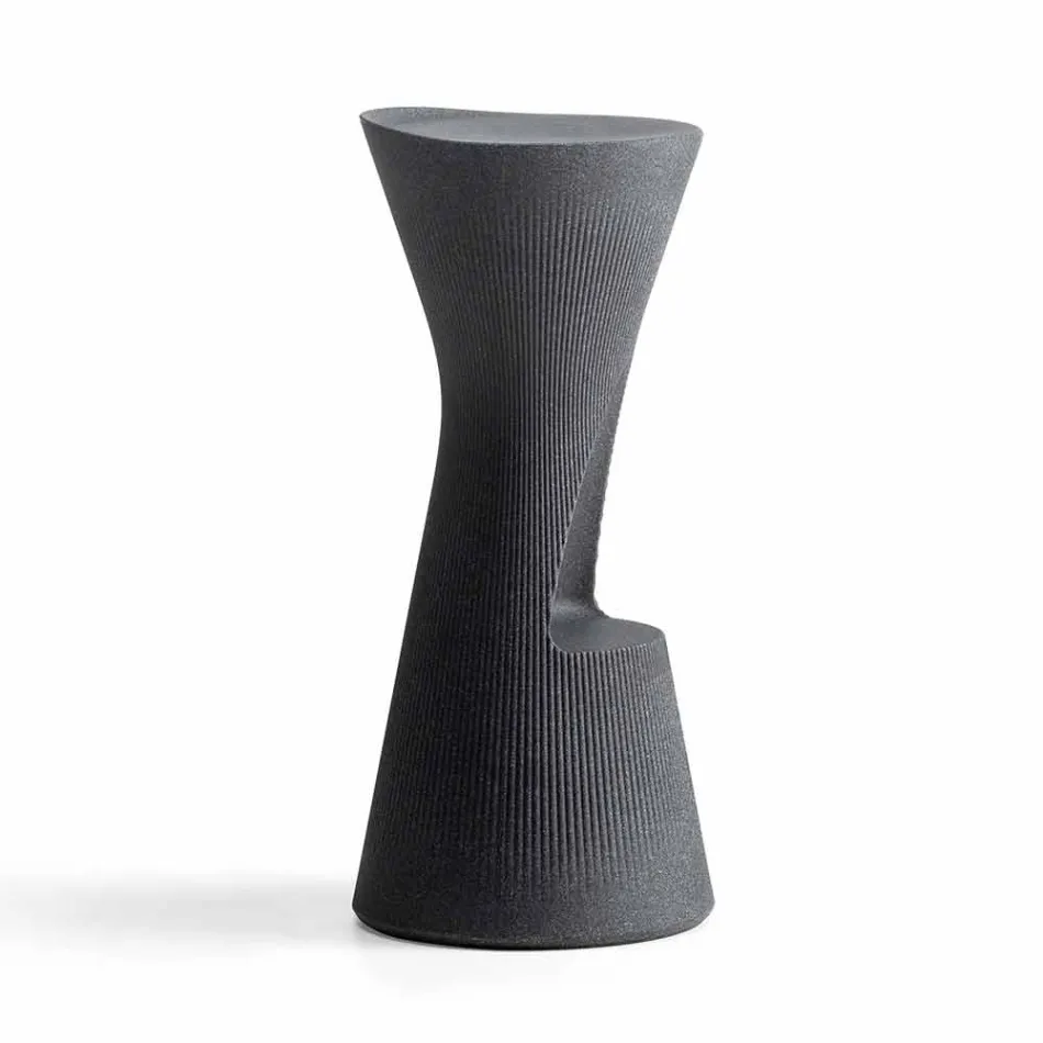 Taburete alto de jardín en polietileno coloreado Made in Italy - Desmond Viadurini