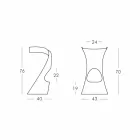 Taburete moderno de alto diseño en polietileno - Koncord Next by Slide Viadurini