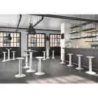 Taburete alto de diseño en polietileno y acero inoxidable Made in Italy - Pito Viadurini