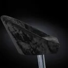 Taburete alto de terciopelo y acero con elevador regulable Made in Italy - Bilbao Viadurini