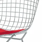 Taburete de bar alto de cuero con estructura de acero Made in Italy - Beniamino Viadurini